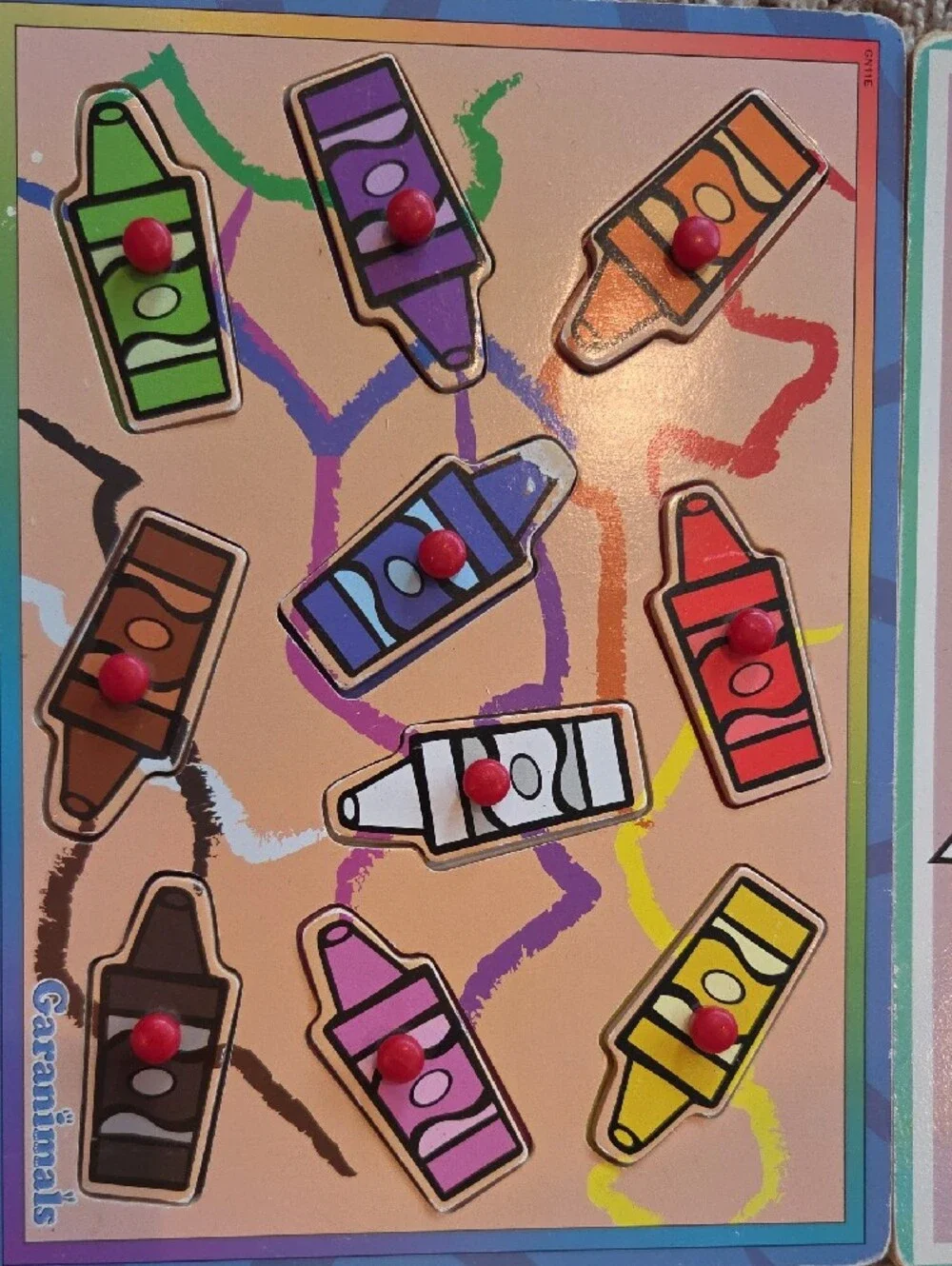 Melissa & Doug, Garanimals Bus, Shapes & Crayon Wooden Puzzles -3 Total